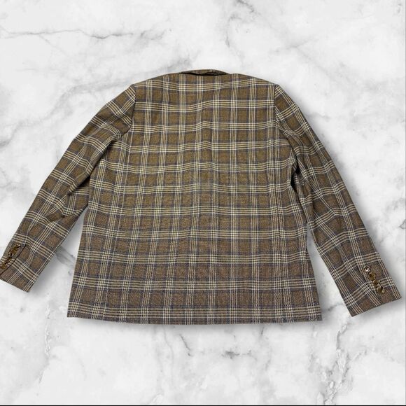 Urban Outfitters Brown Plaid Blazer Womens Size X-Large MSRP: $129 - Picture 2 of 16